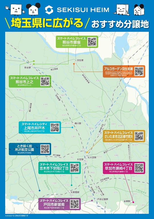 【セキスイハイム】セキスイハイム埼玉県内のおすすめ分譲地